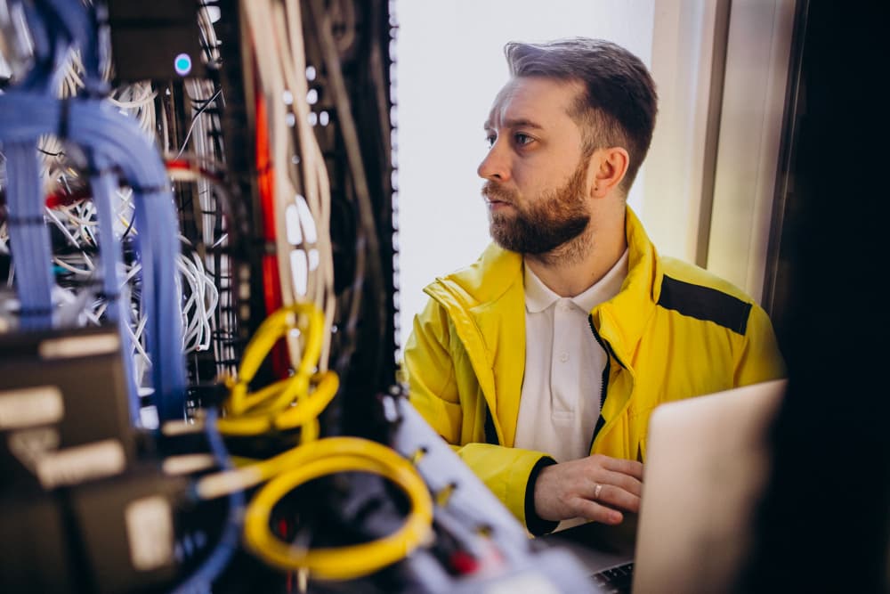 Person Working with Fibre